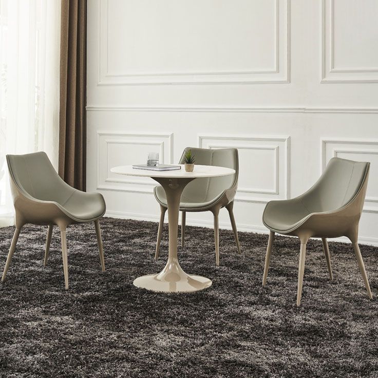 Sedia da pranzo in pelle finta sedia parsons in finitura opaca per casa