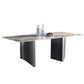 Industrial Dining Sintered Stone Table Dining Rectangle Table with Metal Legs for Kitchen Clearhalo 'Dining Tables & Seating' 'Dining Tables' 'dining_table' 'furn' 'furn_dining_table' 'Furniture' 'Kitchen & Dining Furniture' 1200x1200_ecb89147-4b30-47f3-b2eb-7726c1283ce9