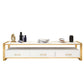 Modern Marble TV Stand Open Storage TV Media Stand with Drawers for Living Room
