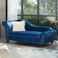 Chaise longue moderna da salotto con braccioli arrotolati e imbottita