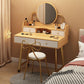 Scandinavian Wooden Dressing Table Mirror Make-up Vanity with Drawers Clearhalo 'Bedroom Furniture' 'furn' 'furn_makeup_vanities' 'Furniture' 'Makeup Vanities' 'makeup_vanities' 1200x1200_ecbad49b-22c3-4648-83ff-399f238f5719