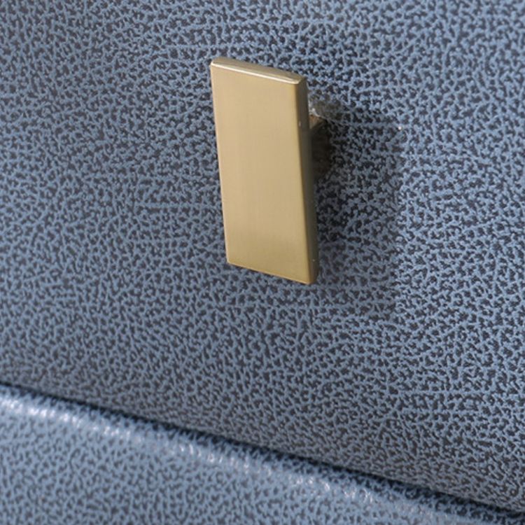 Las patas del gabinete de la cama de cuero falso incluyen la mesa nocturna de 2-Drawer de 19 "69