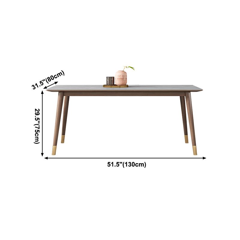 Mid-Century Kitchen Grey Dining Table Rectangle Sintered Stone Dining Table with 4 Legs Clearhalo ' dining_table' 'Dining Tables & Seating' 'Dining Tables' 'furn' 'furn_dining_table' 'Furniture' 'furniture_dining_table' 'Kitchen & Dining Furniture' 'kitchen&dining_furn' 'kitchen' 'kitchen_dining_table' 1200x1200_ecbdf11a-58d0-49b3-80bf-ada0d6ceccb3