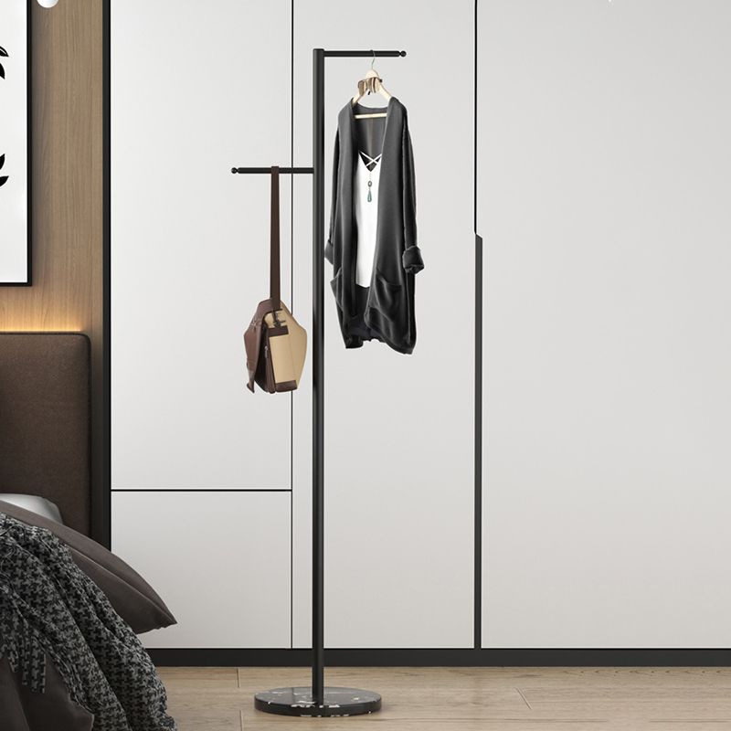 Creative Metal Clothes Hanger Round Marble Bottom Coat Rack for Bedroom Clearhalo 'Entry & Mudroom Furniture' 'furn' 'furn_hall_tree_coat_racks' 'Furniture' 'Hall Trees & Coat Racks' 'hall_tree_coat_racks' 1200x1200_ecbf7cc7-9b22-469a-be08-33d9795a30ff