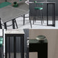 Contemporary Rectangle Bar Dining Table Indoor Bar Table with Black Metal Base Clearhalo 'Bar Furniture' 'Bar Tables' 'bar_tables' 'furn' 'furn_bar_tables' 'Furniture' 'furniture_bar_tables' 'Kitchen & Dining Furniture' 'kitchen&dining_furn' 'kitchen' 1200x1200_ecbfdc1a-ccc5-4699-b42e-ec4a648e7358