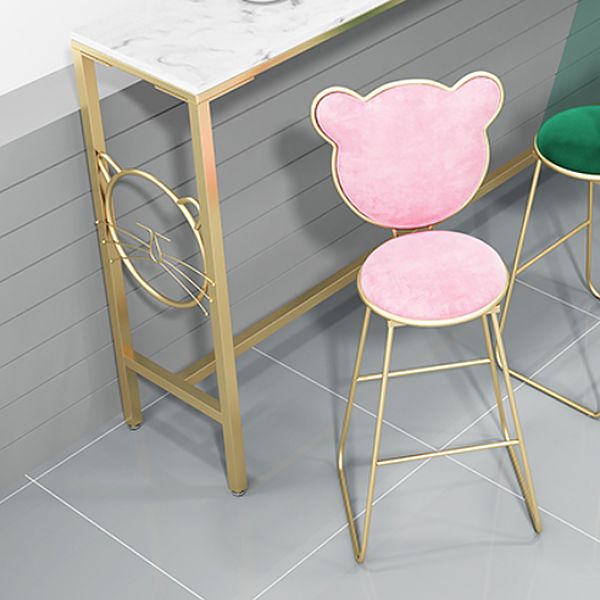 Tavolo da bancone rettangolo glam barre di marmo di marmo/tavolo da dinette in bianco