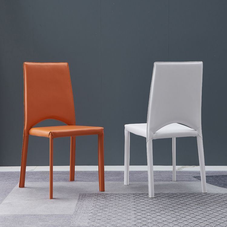 Contemporary Style Kitchen Dining Chair Stackable Armless Chair with Metal Legs Clearhalo ' kitchen&dining_furn' 'Dining Chairs' 'Dining Tables & Seating' 'dining_chair' 'furn' 'furn_dining_chair' 'Furniture' 'furniture_dining_chair' 'Kitchen & Dining Furniture' 'kitchen' 1200x1200_ecc15a30-038c-4055-bcb2-576243d3264c