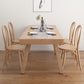 Pine Solid Wood Dinette Table Modern Natural Legs Dining Site Table