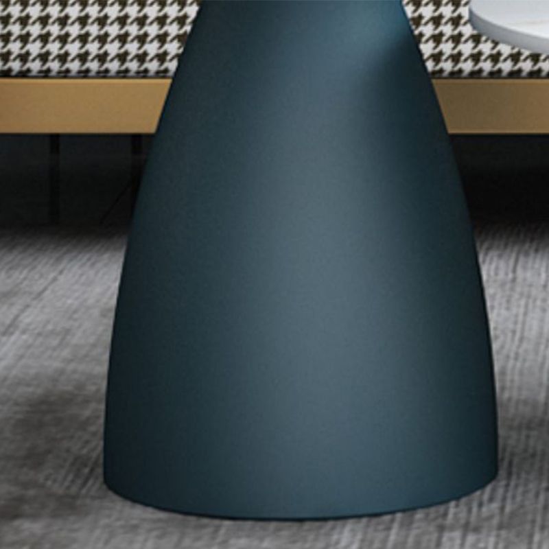 Slate Round Coffee Table Glam Pedestal No Distressing Coffee Table Set