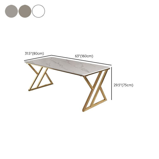 Scrivatta da scrittura rettangolare in pietra glam da 29,53 pollici da ufficio alto