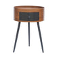 Modern 21.1" Tall 1-drawer Wooden Nightstand Metal Legs Night Stand