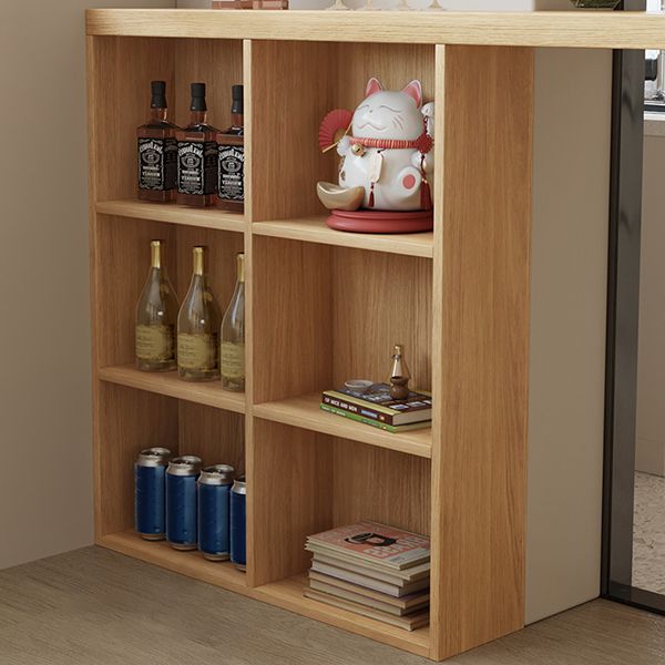 Modern Double Pedestal Bar Table Set 1/2/3 Pcs Solid Wood Bar Table and Backless Stools Clearhalo 'Bar Furniture' 'furn' 'furn_home_bar_bar_sets' 'Furniture' 'Home Bars & Bar Sets' 'home_bar_bar_sets' 'Kitchen & Dining Furniture' 1200x1200_ecc556ae-0fb4-45ff-9039-20ad49b05241