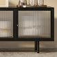Metal Enclosed Storage TV Stand Industrial Home TV Cabinet with Glass Doors Clearhalo 'furn' 'furn_tv_stands_entertainment_centers' 'Furniture' 'Living Room Furniture' 'TV Stands & Entertainment Centers' 'TV Stands & Media Storage Furniture' 'tv_stands_entertainment_centers' 1200x1200_ecc5d9ee-100d-4cfb-85b6-d2c3cbb6b6b2