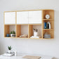 Modern Wall Mounted Bookcase Horizontal Engineered Wood Closed Back Bookshelf Clearhalo 'Bookcases' 'furn' 'furn_bookcases' 'Furniture' 'Office Furniture' 1200x1200_ecc74c5e-3101-43c6-b8f7-4ce806808b84