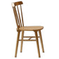 Slat Back Side Chair Wood Scandinavian Dining Kitchen Room Chair