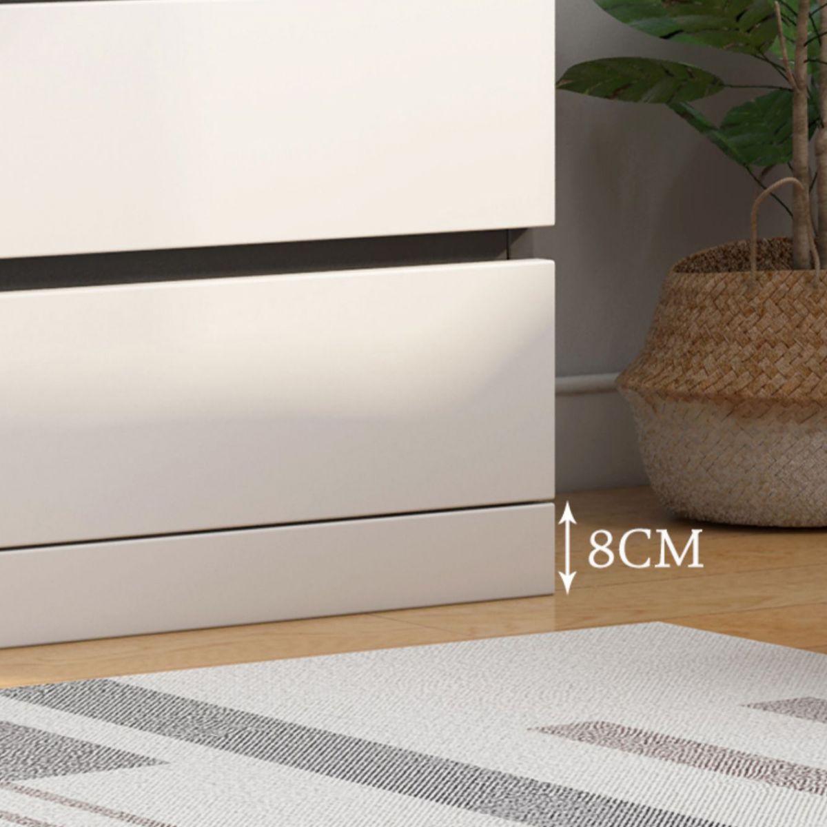 Houten moderne opbergkast dressoir verticaal dressoir zonder spiegel