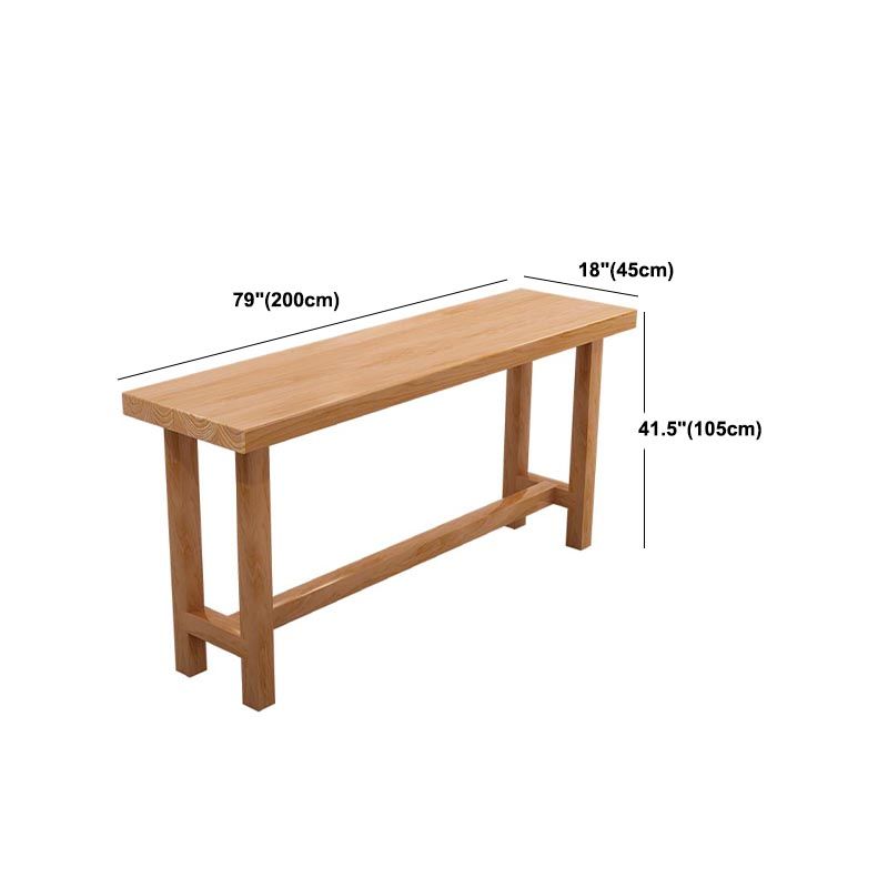 Rectangular Bar Pub Table Set 1/2/5/6/11 Pcs Solid Wood Bar Table and Bar Stools Clearhalo 'Bar Furniture' 'furn' 'furn_home_bar_bar_sets' 'Furniture' 'Home Bars & Bar Sets' 'home_bar_bar_sets' 'Kitchen & Dining Furniture' 1200x1200_eccddcb9-2718-4113-bcba-f6abbf6a9eec