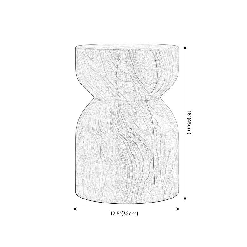 スクエアブロックベースデザインカクテルテーブルソリッドウッドラウンドコーヒーテーブル