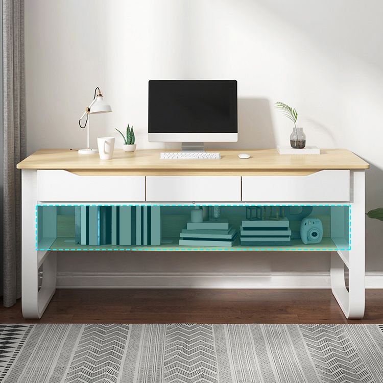 23 "W Hedendaags Writing Desk rechthoekige houten computerbureau met laden