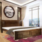 Traditional Solid Wood Standard Bed Storage Bed with Headboard