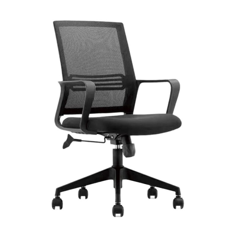 Contemporary High Back Office Chair Black Task Microfiber Chair Clearhalo 'furn' 'furn_office_chair' 'Furniture' 'Office Chairs' 'Office Furniture' 'office_chair' 1200x1200_ecd1a777-6fd4-47d5-9a86-d77fbde07e52