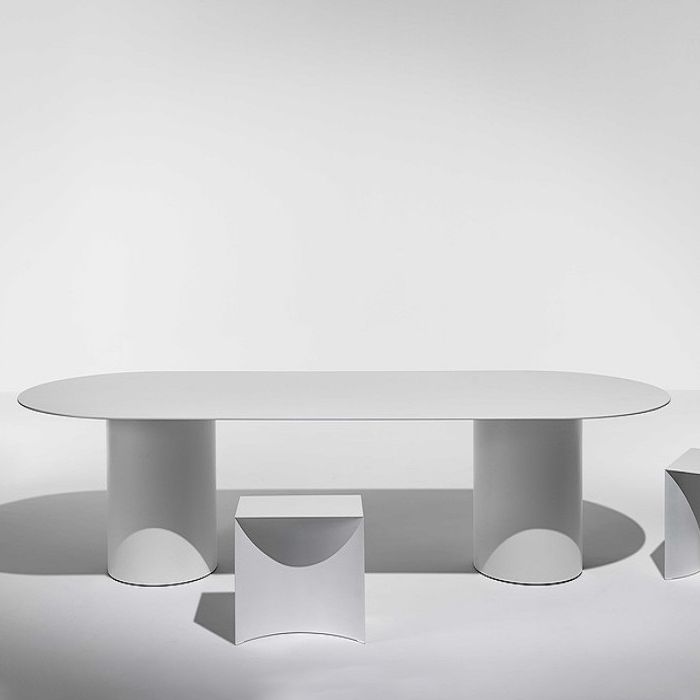 Contemporary Style Home Solid Wood Dining Table Oval Shape Table with Double Pedestal Base Clearhalo ' dining_table' 'Dining Tables & Seating' 'Dining Tables' 'furn' 'furn_dining_table' 'Furniture' 'furniture_dining_table' 'Kitchen & Dining Furniture' 'kitchen&dining_furn' 'kitchen' 'kitchen_dining_table' 1200x1200_ecd20a03-6d79-48f7-8647-29dd292c83b8
