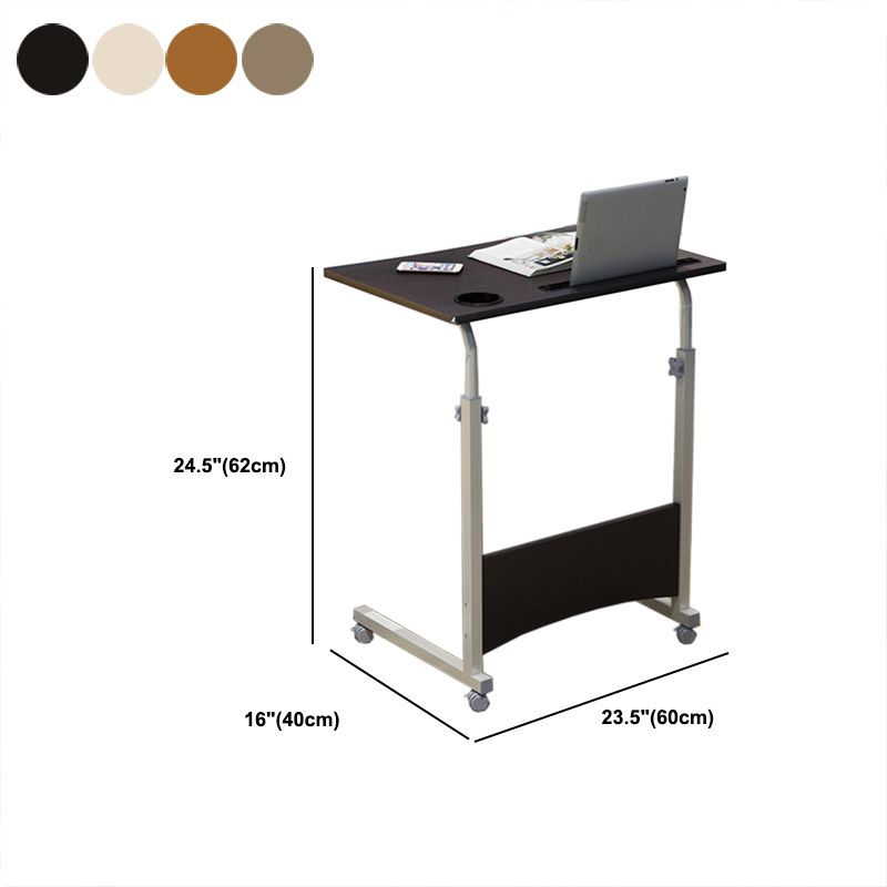 Modern Writing Desk Wooden Rectangular Standing Desk with Caster Wheel Clearhalo 'furn' 'furn_office_desk' 'Furniture' 'Office Desks' 'Office Furniture' 'office_desk' 1200x1200_ecd4ee55-b487-42f1-8377-602f780cb58e
