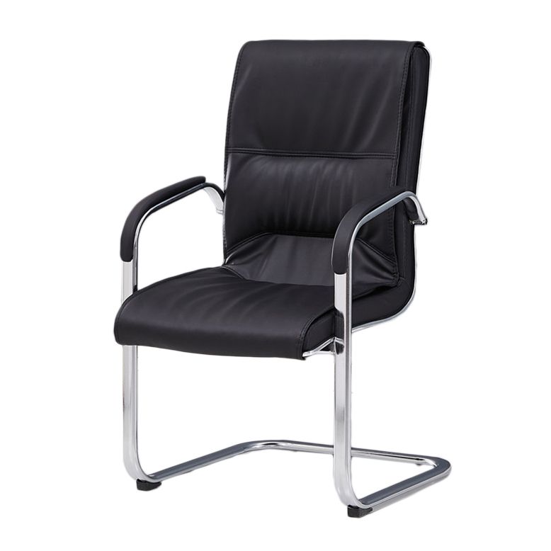 Chrome Metal Base Contemporary Style Task Chair Leather Office Chair Clearhalo 'furn' 'furn_office_chair' 'Furniture' 'furniture_office_chair' 'Office Chairs' 'Office Furniture' 'office_chair' 1200x1200_ecd5d65e-b9dc-4740-9db5-54baa69e2286