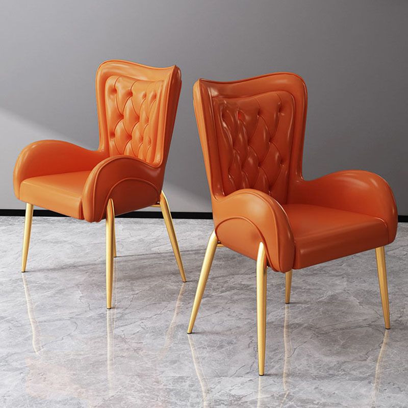 Nordic Style Metal Dining Chairs Upholstered Side Chair for Restaurant Use