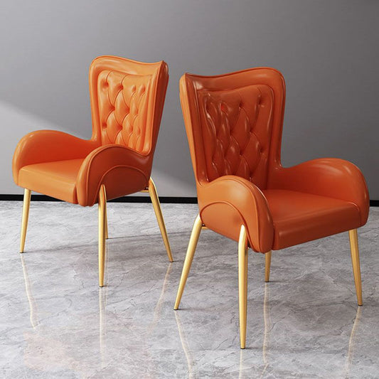 Nordic Style Metal Dining Chairs Upholstered Side Chair for Restaurant Use