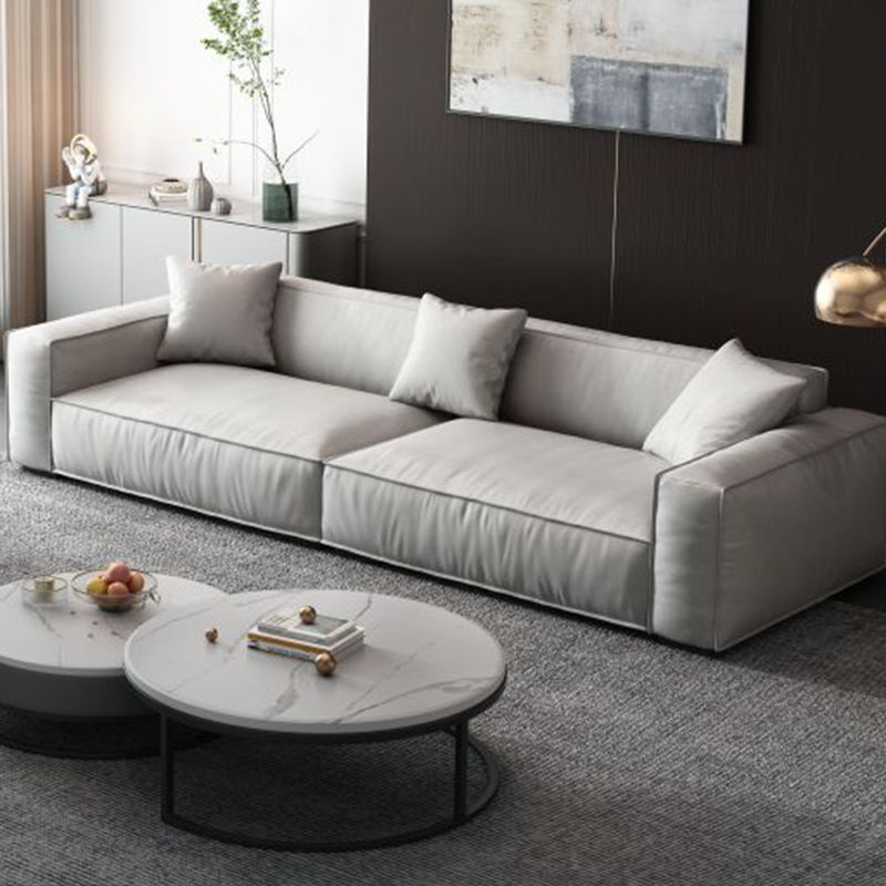 Modern Living Room Faux Leather Couch Square Arm Standard Cushions Sofa Clearhalo 'furn' 'furn_sofas' 'Furniture' 'furniture_sofas' 'Living Room Furniture' 'Sofa' 'sofas' 1200x1200_ecd66832-73be-45fa-b261-02e75af44e0a