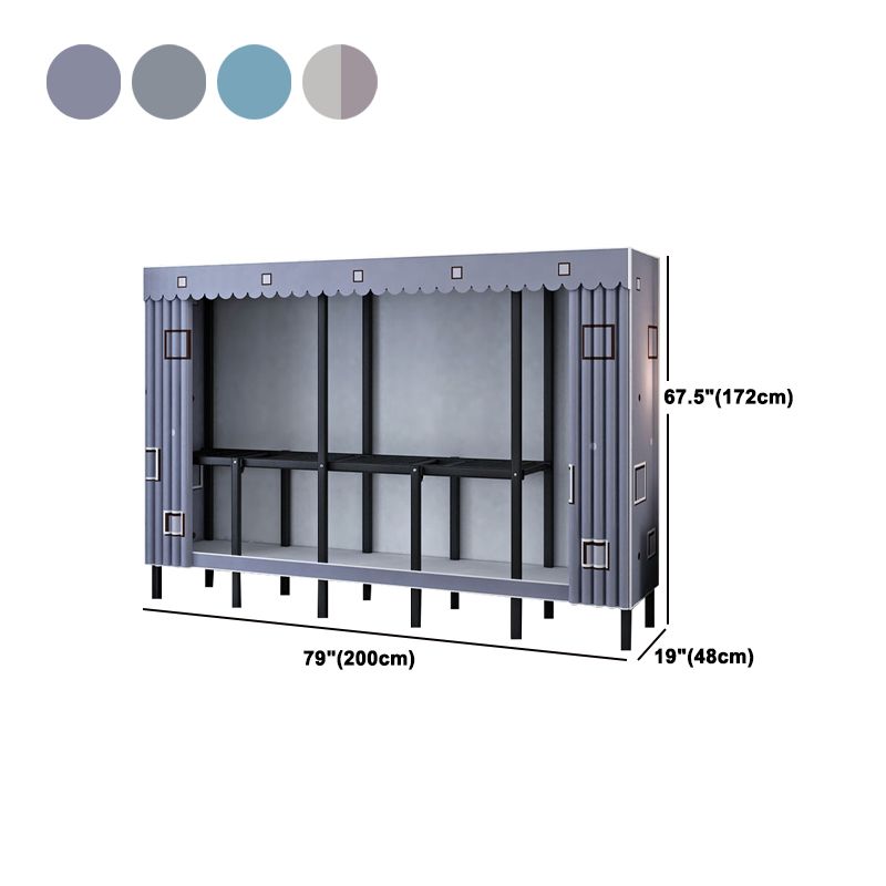 Industriegarderobe Armoire Schwarzer Aufbewahrungsschrank für Schlafzimmer