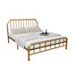 Metal Open-Frame Bed Scooped Solid Color Slat Bed with Custom Gold Leg Clearhalo 'Bedroom Furniture' 'Beds' 'furn' 'furn_beds' 'Furniture' 1200x1200_ecda11dc-3e04-4930-b7df-367852d3179d