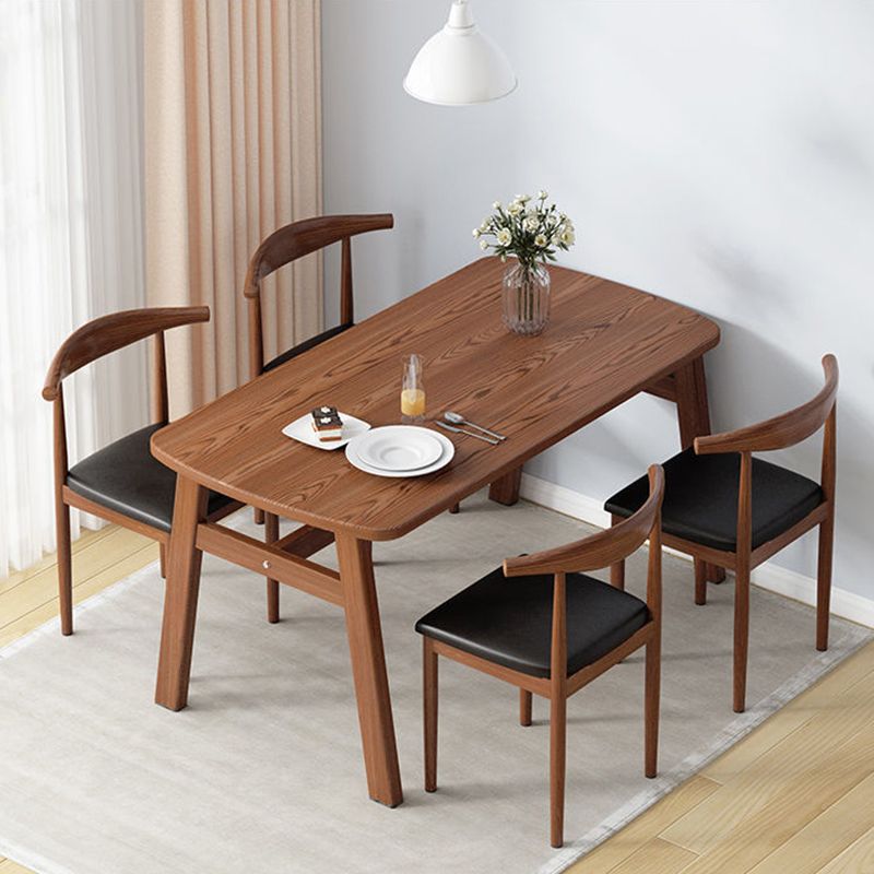 Glam Style Dining Wood Table Dining Rectangle Table for Home Use Clearhalo 'Dining Tables & Seating' 'Dining Tables' 'dining_table' 'furn' 'furn_dining_table' 'Furniture' 'Kitchen & Dining Furniture' 1200x1200_ecda1a40-7b16-408c-a285-230b0557d3b1