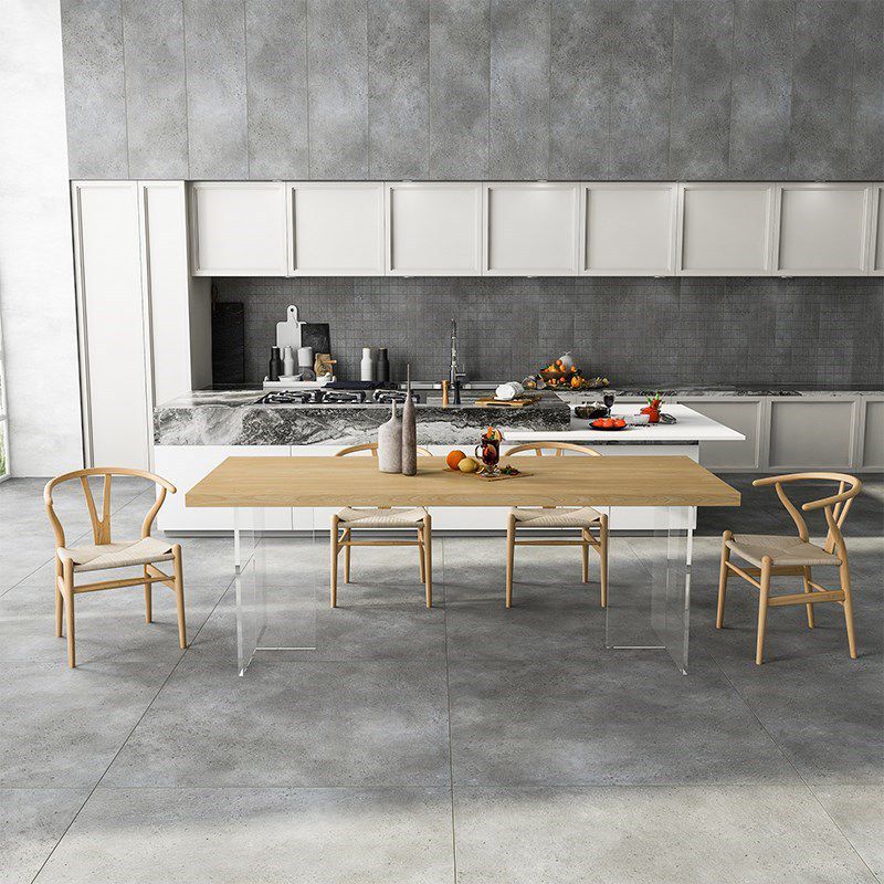 Modern 1/2/5 Pieces Rectangle Dining Table Set Solid Wood Dining Table with Chairs Clearhalo 'Dining Room Sets' 'Dining Tables & Seating' 'dining_room_set' 'furn' 'furn_dining_room_set' 'Furniture' 'furniture_dining_room_set' 'Kitchen & Dining Furniture' 1200x1200_ecdb0e41-b765-44f8-986e-3b106fb2176d