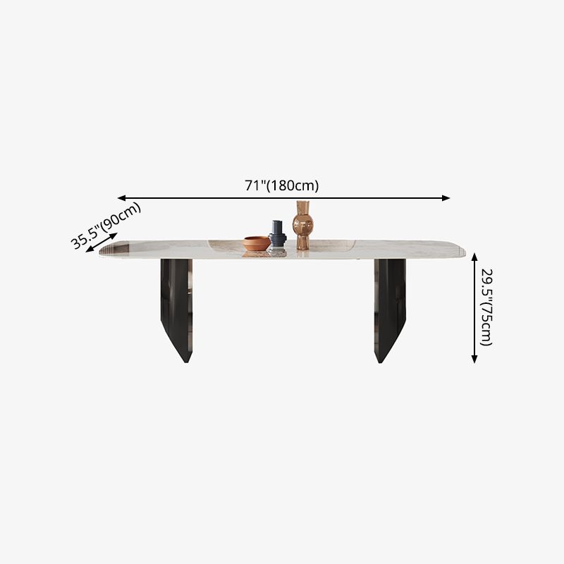 Metal Traditional Luxury Rectangle Table Sintered Stone Top Indoor Table for Home Clearhalo ' dining_table' 'Dining Tables & Seating' 'Dining Tables' 'furn' 'furn_dining_table' 'Furniture' 'furniture_dining_table' 'Kitchen & Dining Furniture' 'kitchen&dining_furn' 'kitchen' 'kitchen_dining_table' 1200x1200_ecdd6544-208c-4d58-b4d0-19883abd8594