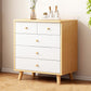 Minimalist Wooden Accent Cabinet Bar Pulls Handle Design Storage Cabinet