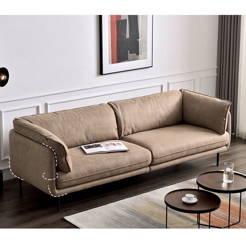 Stationary Faux Leather Living Room Pillow Top Arm Standard Sofa Clearhalo 'furn' 'furn_sofas' 'Furniture' 'furniture_sofas' 'Living Room Furniture' 'Sofa' 'sofas' 1200x1200_ece217cd-3076-4ae4-a40a-e97e6f116f2f