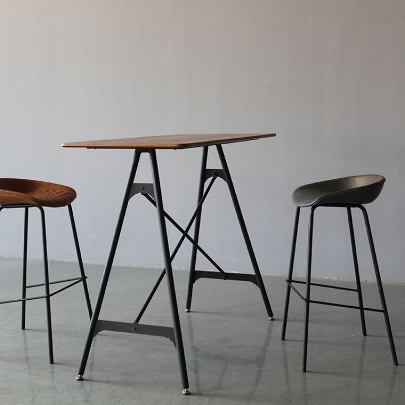 Scandinavian Metal Kitchen Dining Room Armless Stool Low Back Bar Stool Clearhalo 'Bar Furniture' 'Bar Stools' 'bar_stools' 'furn' 'furn_bar_stools' 'Furniture' 'furniture_bar_stools' 'Kitchen & Dining Furniture' 1200x1200_ece21b48-a598-4a5a-b540-1d22895922b7