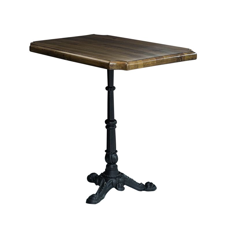 Industrial Kitchen Dining Table Solid Wood Table with Black Metal Pedestal Base Clearhalo ' dining_table' 'Dining Tables & Seating' 'Dining Tables' 'furn' 'furn_dining_table' 'Furniture' 'furniture_dining_table' 'Kitchen & Dining Furniture' 'kitchen&dining_furn' 'kitchen' 'kitchen_dining_table' 1200x1200_ece4d448-e73f-4ab9-a0c1-474fdd8b5445