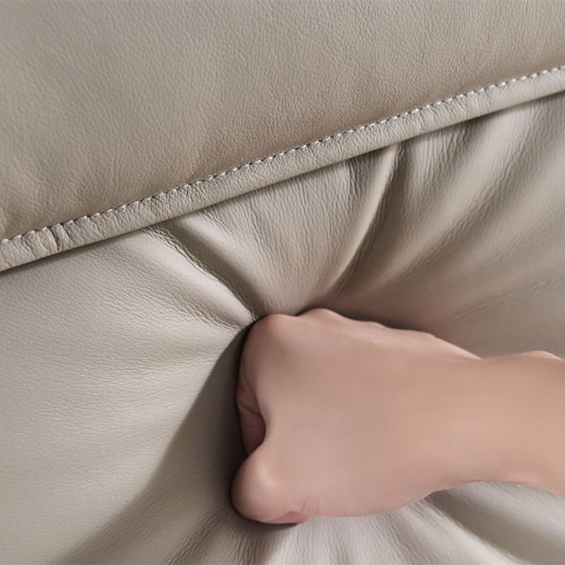 Eigentijdse echte lederen matras inbegrepen met hoofdeinde paneelbed