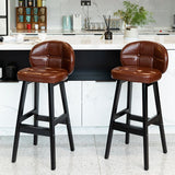 Modern Armless Backrest Counter Stool Wood Household Bar Stool with Pedal and Cushion Clearhalo 'Bar Furniture' 'Bar Stools' 'bar_stools' 'furn' 'furn_bar_stools' 'furniture_bar_stools' 'Kitchen & Dining Furniture' 'kitchen&dining_furn' 'kitchen' 'kitchen_furn' Furniture' 1200x1200_ece6b32f-1a23-4f0e-9b8e-36ea536f4dd1