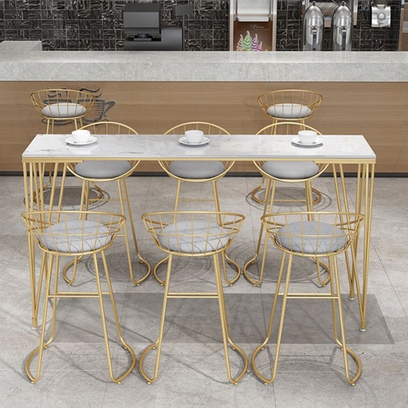 1/7 Pieces Pub Dining Set Contemporary Bar Stool and Table Set