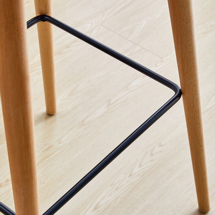 Hedendaagse Acryl Backlest Teller High Stool met houten basis