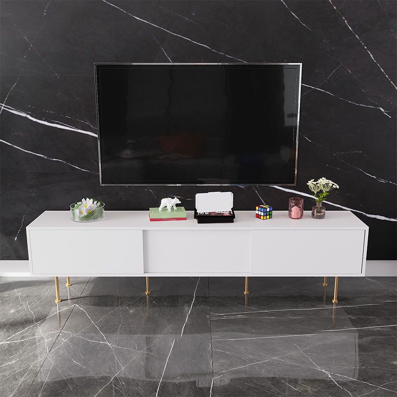 Glam TV Media Stand 16" W Enclosed Storage TV Stand Console with Cabinet Clearhalo 'furn' 'furn_tv_stands_entertainment_centers' 'Furniture' 'Living Room Furniture' 'TV Stands & Entertainment Centers' 'TV Stands & Media Storage Furniture' 'tv_stands_entertainment_centers' 1200x1200_ece76019-f700-4249-9136-9bb722f3167a