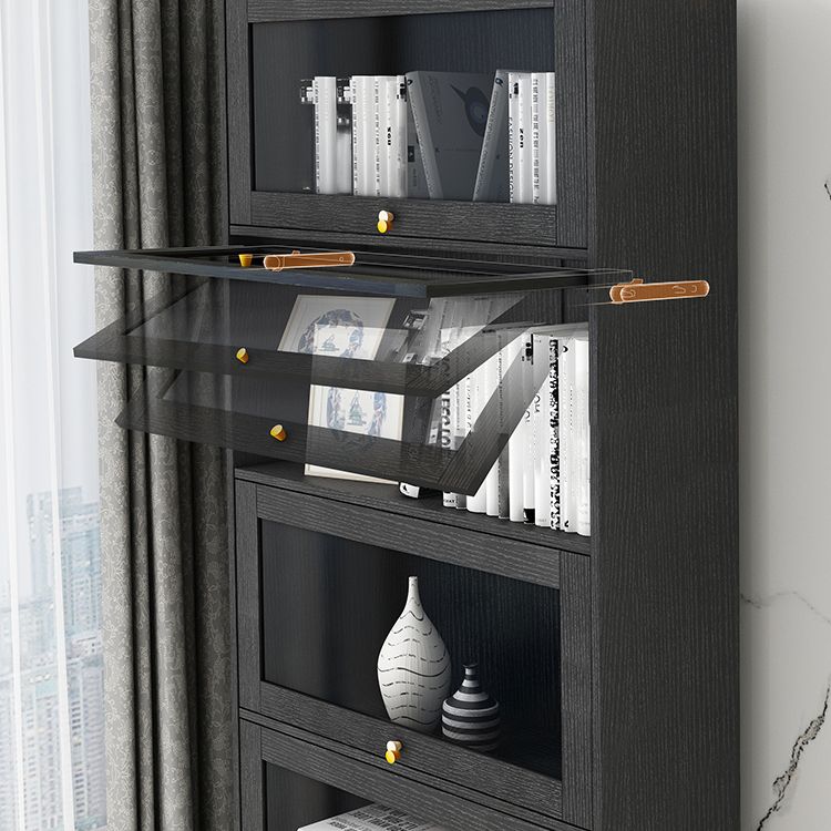 Glam Vertical Standard Bookcase Manufactured Wood Bookcase with Glass Doors Clearhalo 'Bookcases' 'Furniture' 'furniture_bookcases' 'kitchen' 'kitchen_bookcases' 'Living Room Furniture' 'Office Furniture' 1200x1200_ece7ae8a-449e-473f-84ff-8e22399ee2ed