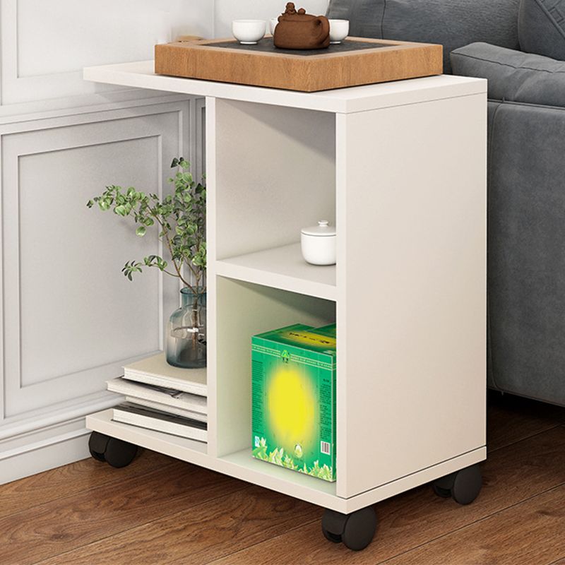 Transitional Rectangular End Table Removable Sofa Side Table with Storage