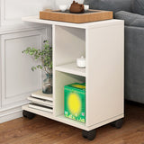 Transitional Rectangular End Table Removable Sofa Side Table with Storage