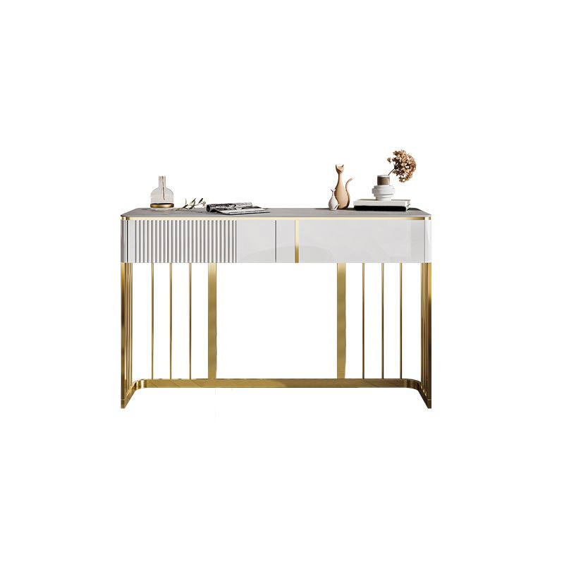 BEIGE Vanity, set di vanità in metallo alto 30 "con 2 cassetti