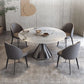 Modern Grey Steel Dinette Set 1/4/5/7 Pieces Round Sintered Stone Top Dining Table Set Clearhalo 'Dining Room Sets' 'Dining Tables & Seating' 'dining_room_set' 'furn' 'furn_dining_room_set' 'Furniture' 'furniture_dining_room_set' 'Kitchen & Dining Furniture' 1200x1200_ece8db24-72fe-4958-9525-f54e0e43fc02